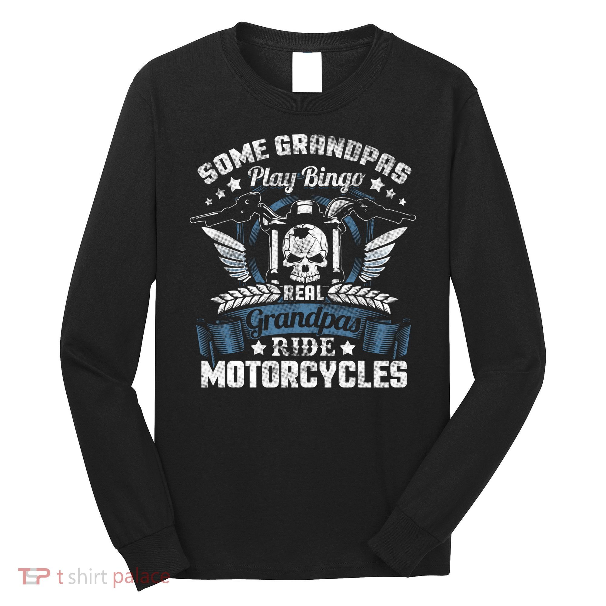 Real Grandpa Motorcycle Biker Gift Long Sleeve Shirt