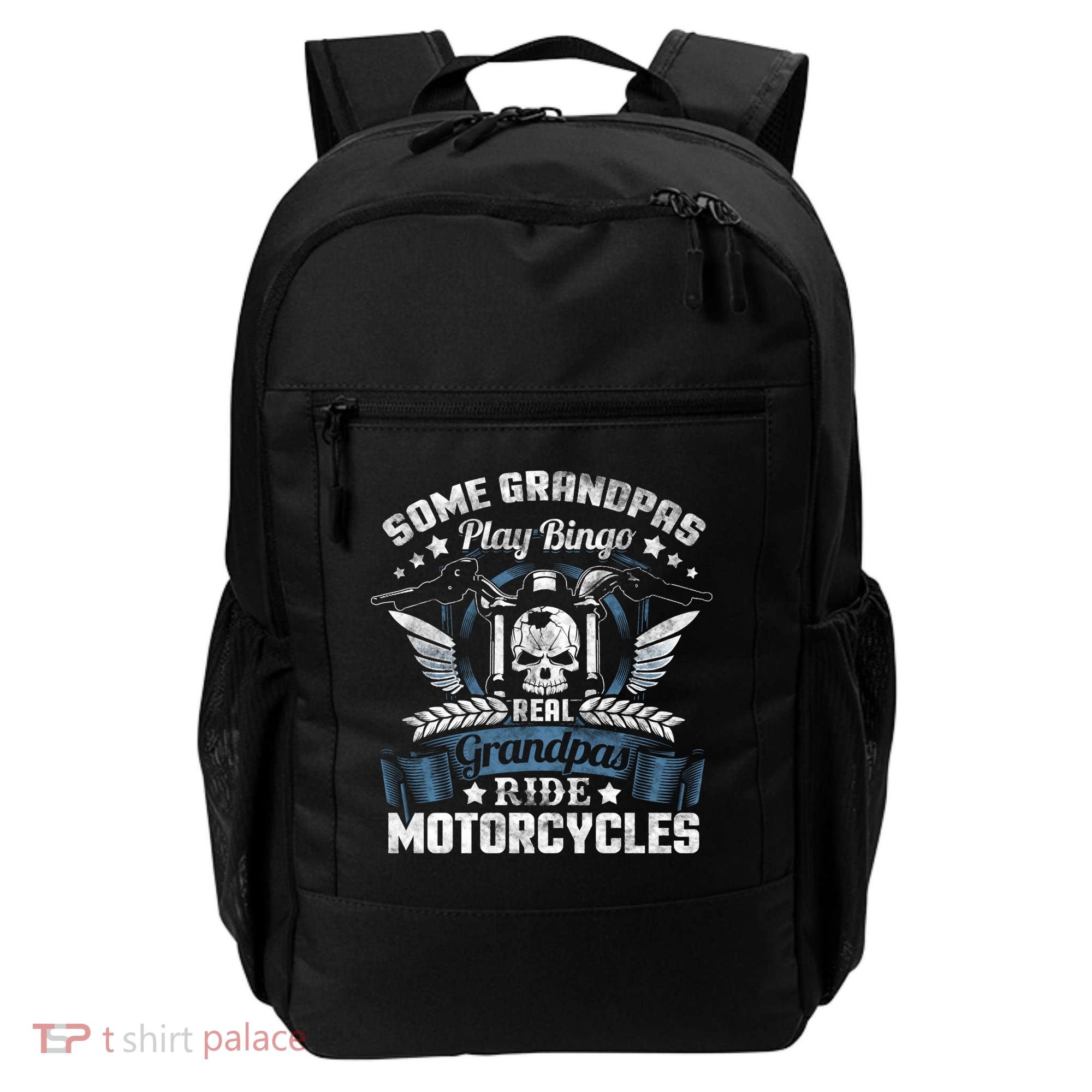 Real Grandpa Motorcycle Biker Gift Backpack