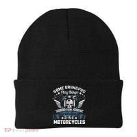 Real Grandpa Motorcycle Biker Gift Beanie thumb 0