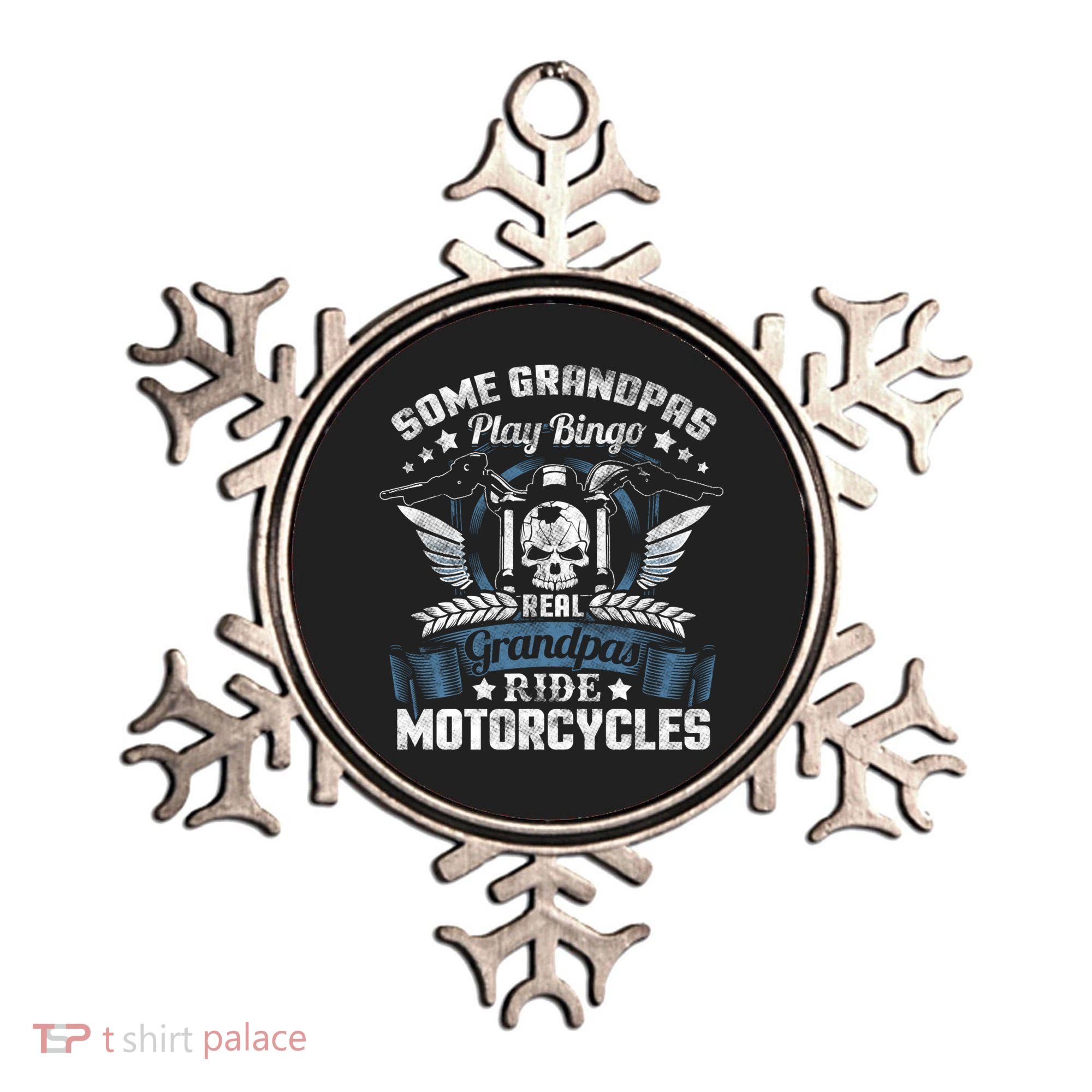 Real Grandpa Motorcycle Biker Gift Ornament
