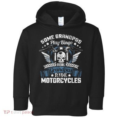 Real Grandpa Motorcycle Biker Gift Toddler Hoodie