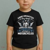 Real Grandpa Motorcycle Biker Gift Toddler T-Shirt thumb 2