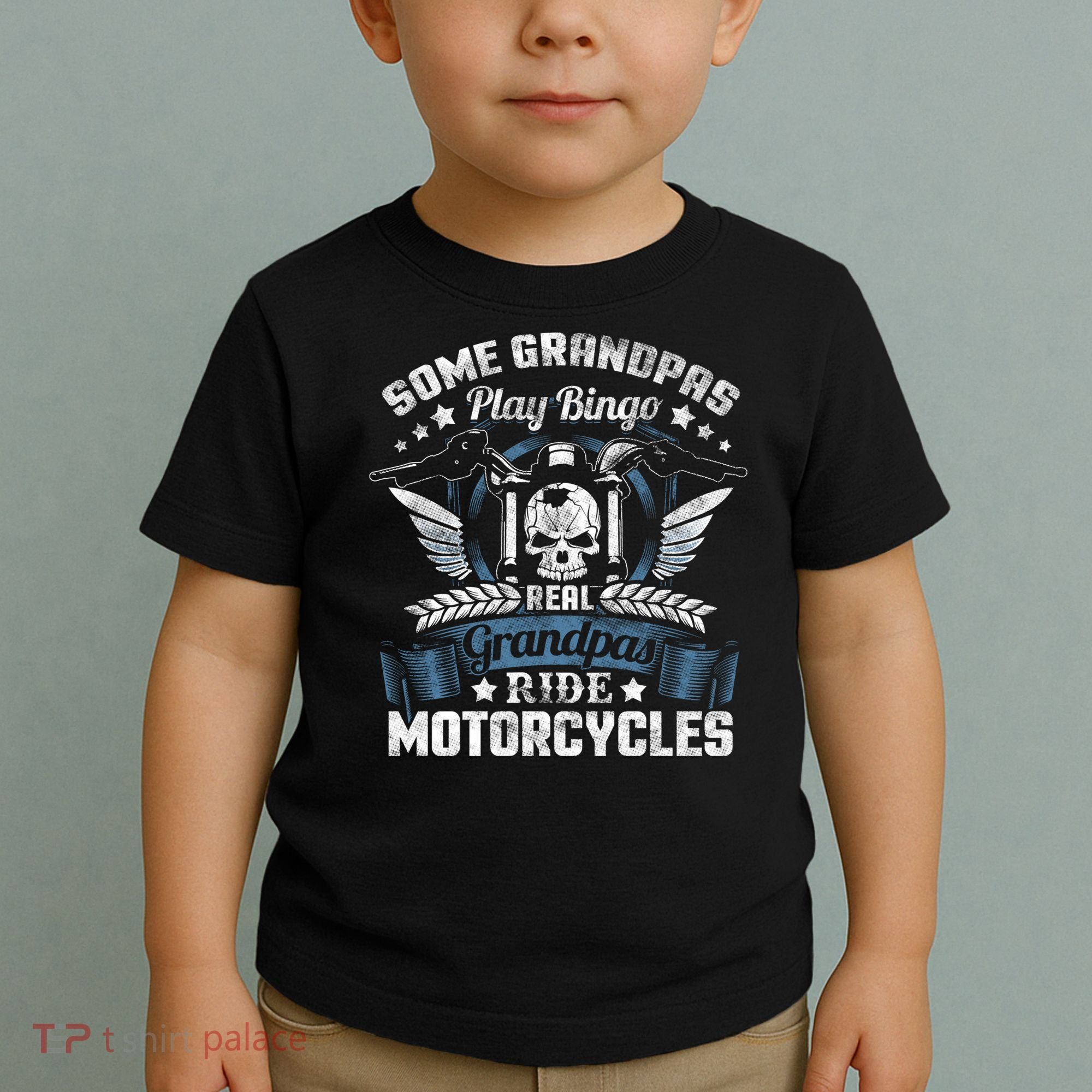 Real Grandpa Motorcycle Biker Gift Toddler T-Shirt
