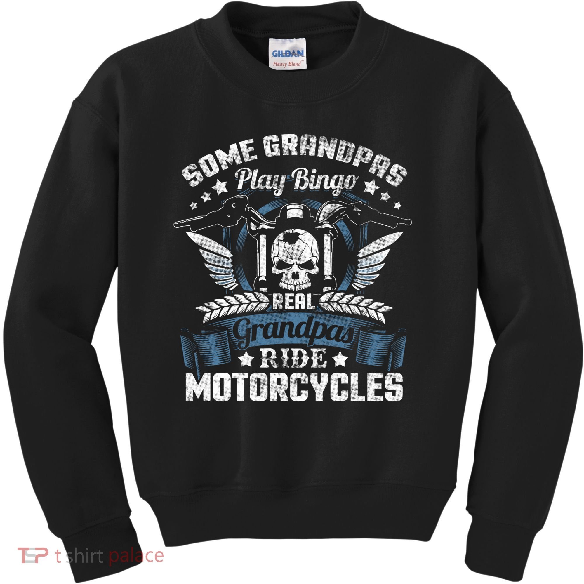Real Grandpa Motorcycle Biker Gift Kids Sweatshirt