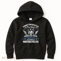 Real Grandpa Motorcycle Biker Gift Kids Hoodie thumb 0