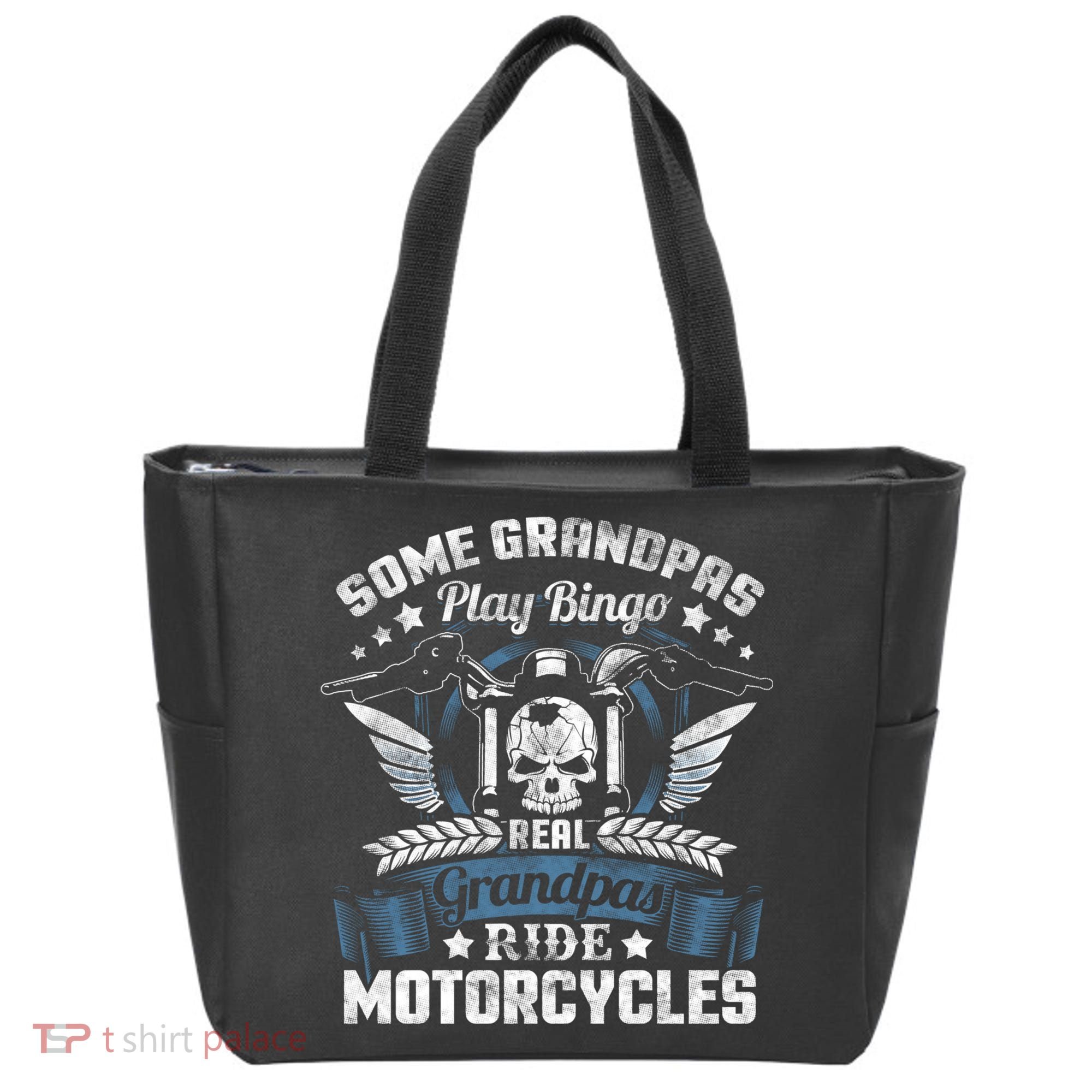 Real Grandpa Motorcycle Biker Gift Tote Bag
