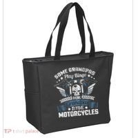 Real Grandpa Motorcycle Biker Gift Tote Bag thumb 2