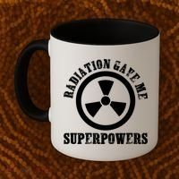 Radiation Gave Me Superpowers Cancer Therapy Chemo Warrior Gift Coffee Mug thumb 2
