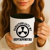 Radiation Gave Me Superpowers Cancer Therapy Chemo Warrior Gift Coffee Mug thumb 3