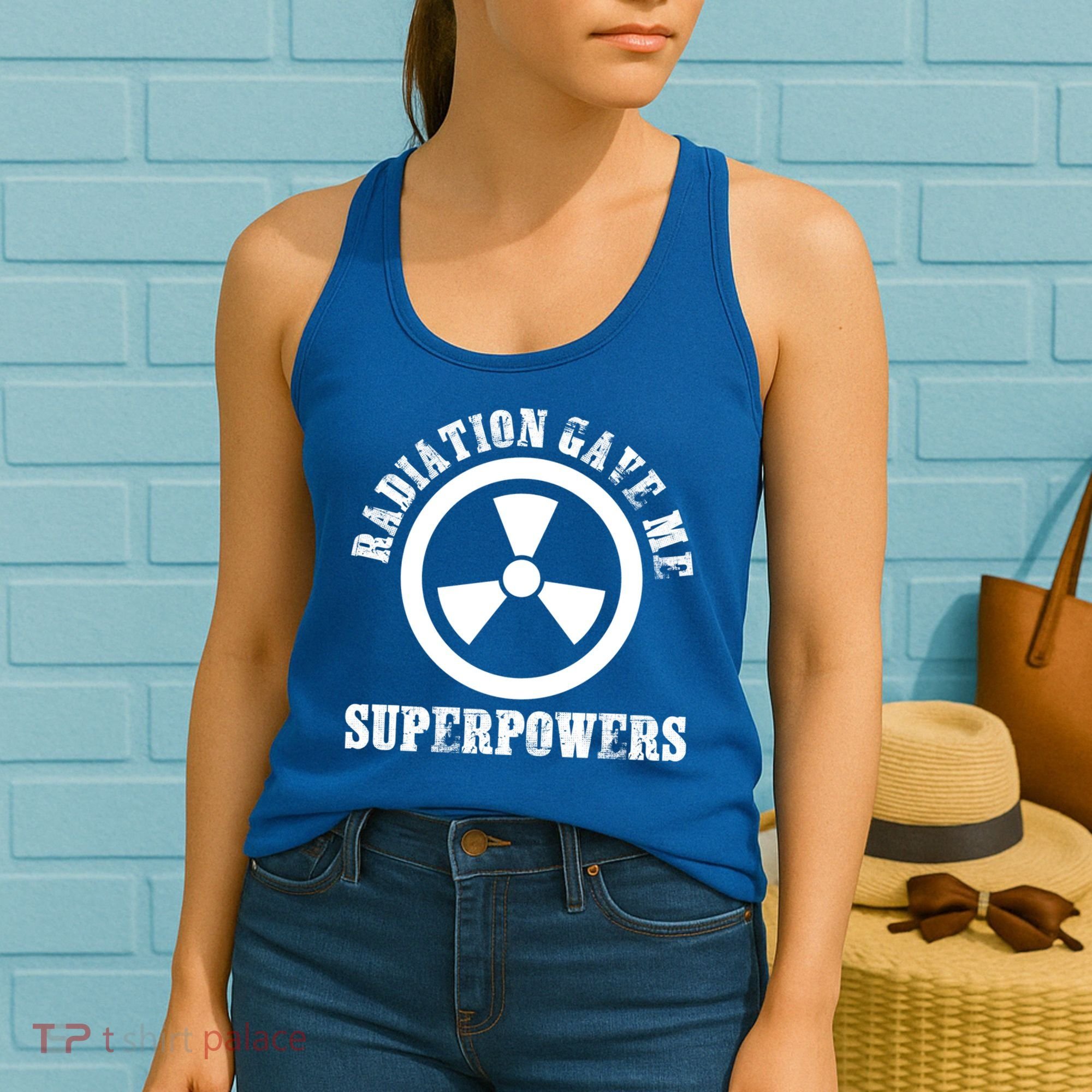 Radiation Gave Me Superpowers Cancer Therapy Chemo Warrior Gift Women's Tank Top