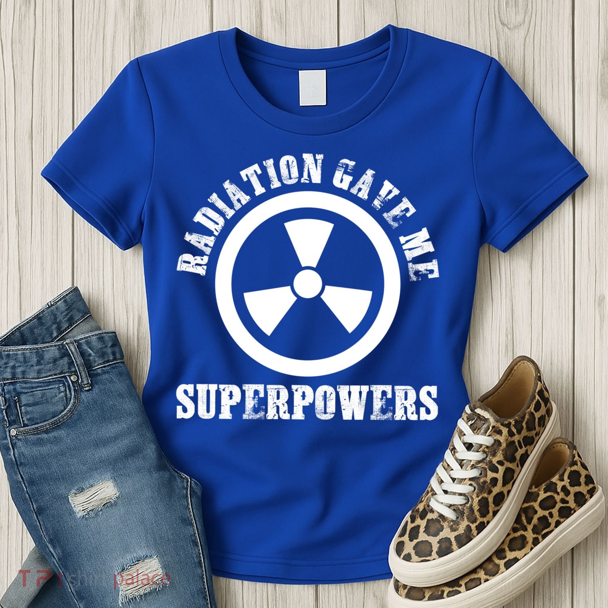 Radiation Gave Me Superpowers Cancer Therapy Chemo Warrior Gift Women's T-Shirt