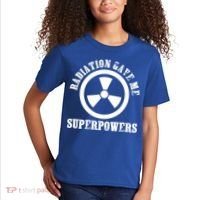 Radiation Gave Me Superpowers Cancer Therapy Chemo Warrior Gift Kids T-Shirt thumb 2