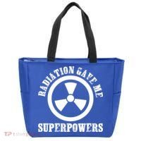Radiation Gave Me Superpowers Cancer Therapy Chemo Warrior Gift Tote Bag thumb 0