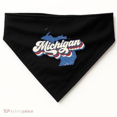 Retro Groovy Michigan USA-Made Doggie Bandana