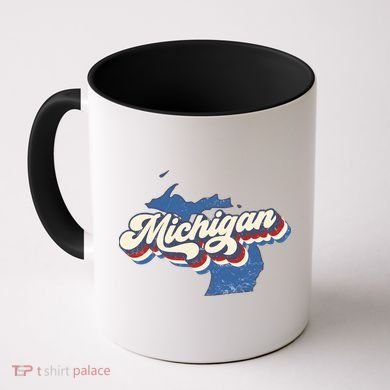 Retro Groovy Michigan Coffee Mug
