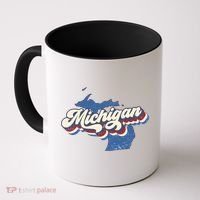 Retro Groovy Michigan Coffee Mug thumb 0