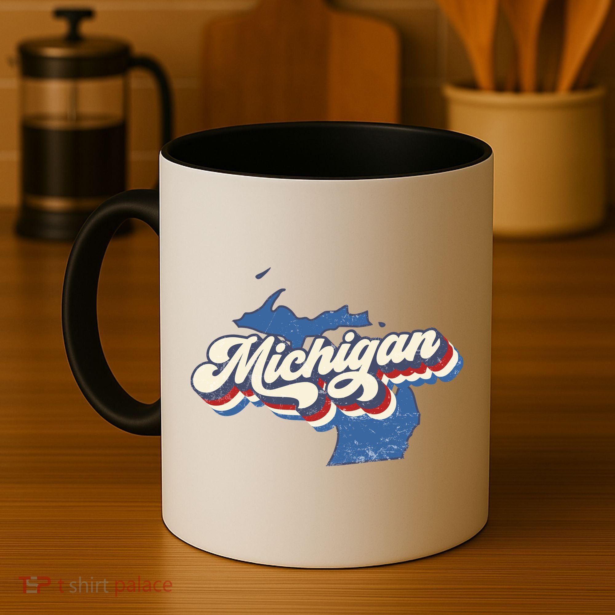 Retro Groovy Michigan Coffee Mug