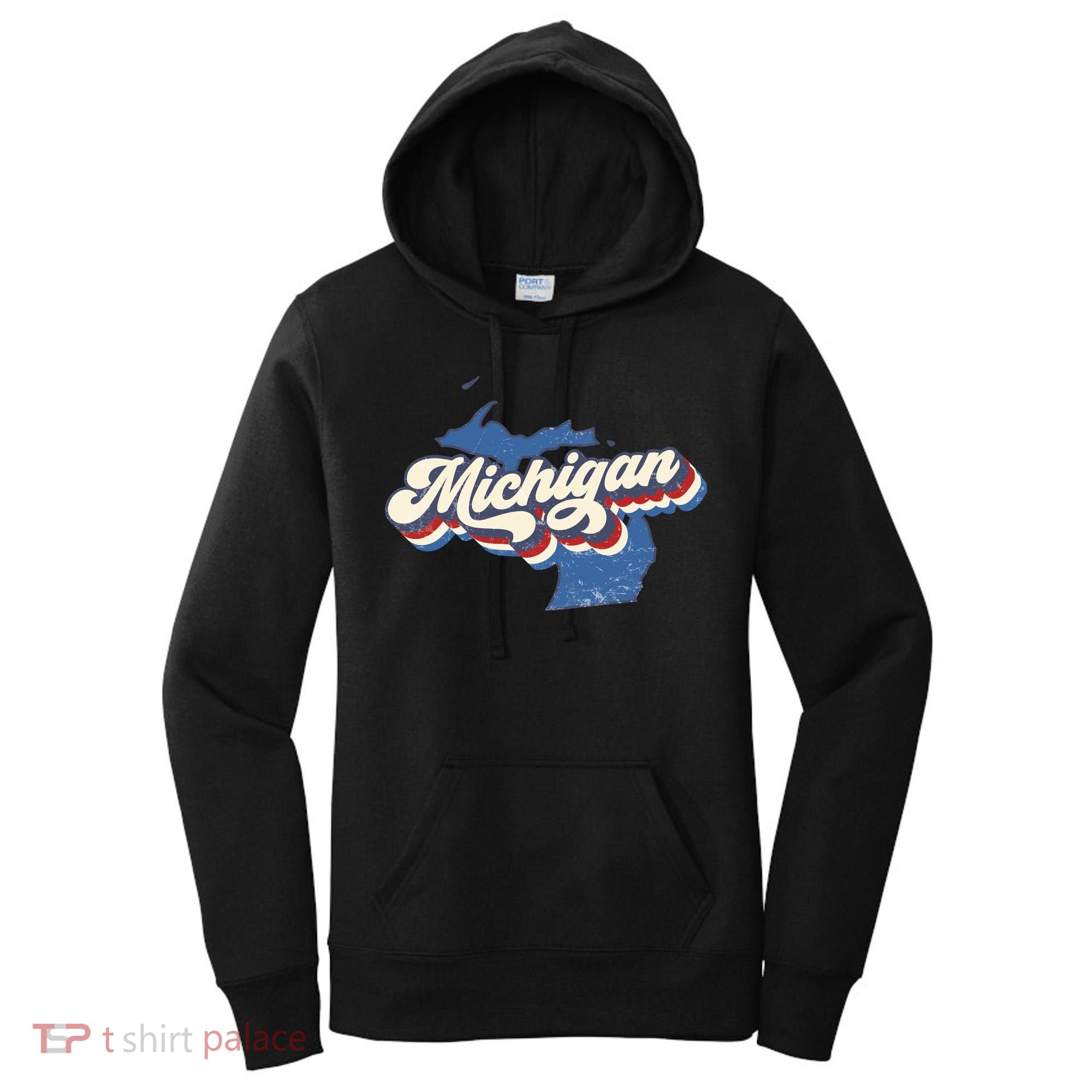 Retro Groovy Michigan Women's Hoodie
