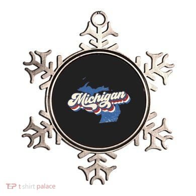 Retro Groovy Michigan Ornament