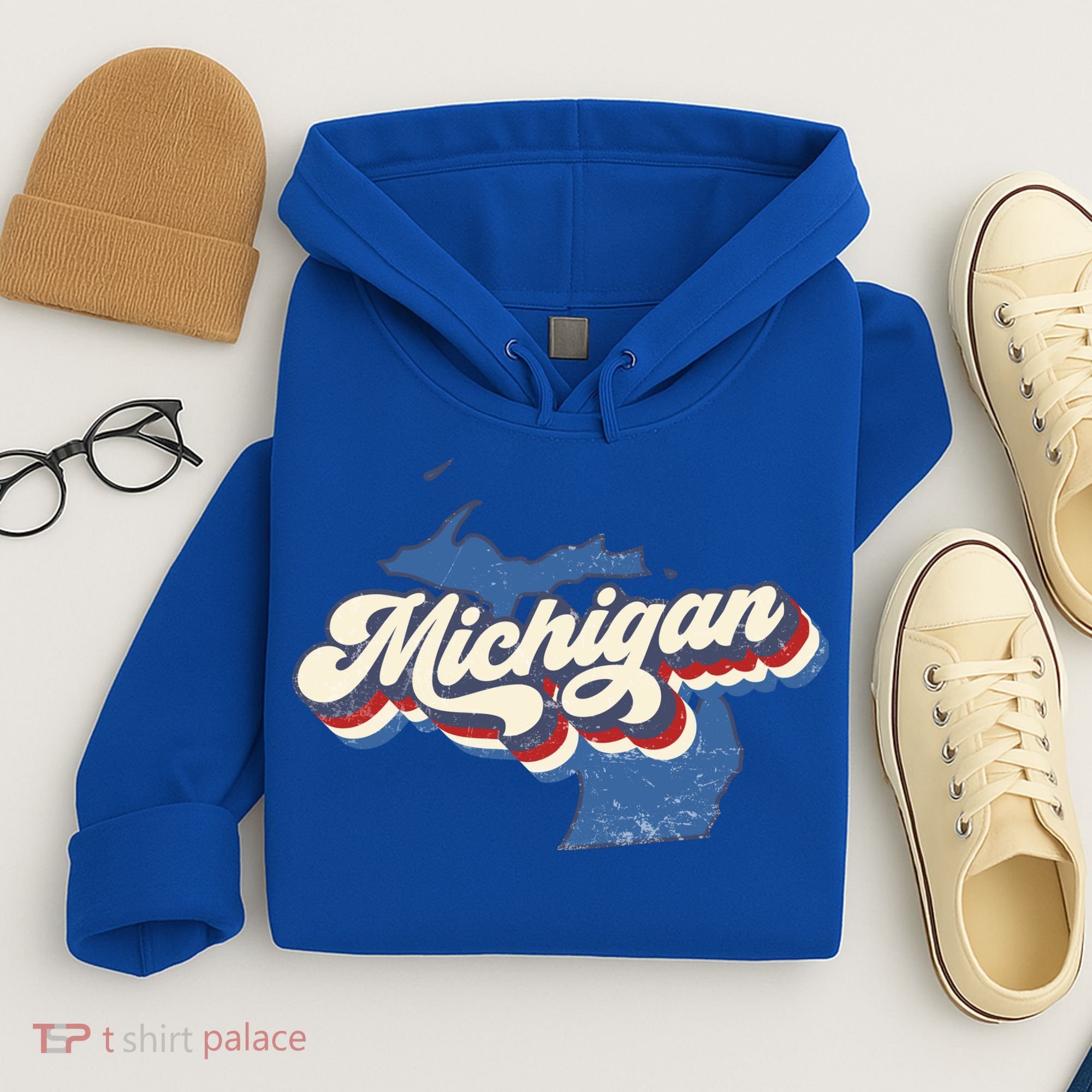 Retro Groovy Michigan Hoodie