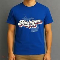Retro Groovy Michigan T-Shirt thumb 3