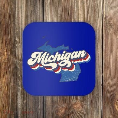 Retro Groovy Michigan Coaster