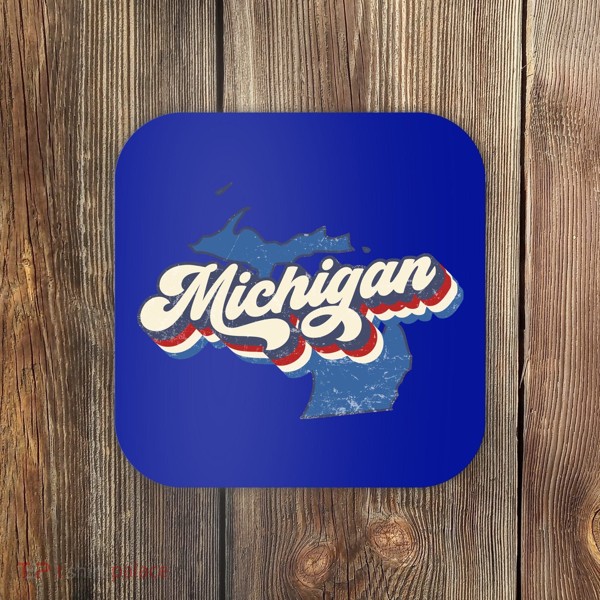 Retro Groovy Michigan Coaster