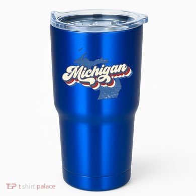 Retro Groovy Michigan Tumbler