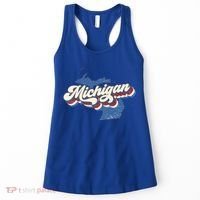 Retro Groovy Michigan Women's Tank Top thumb 0