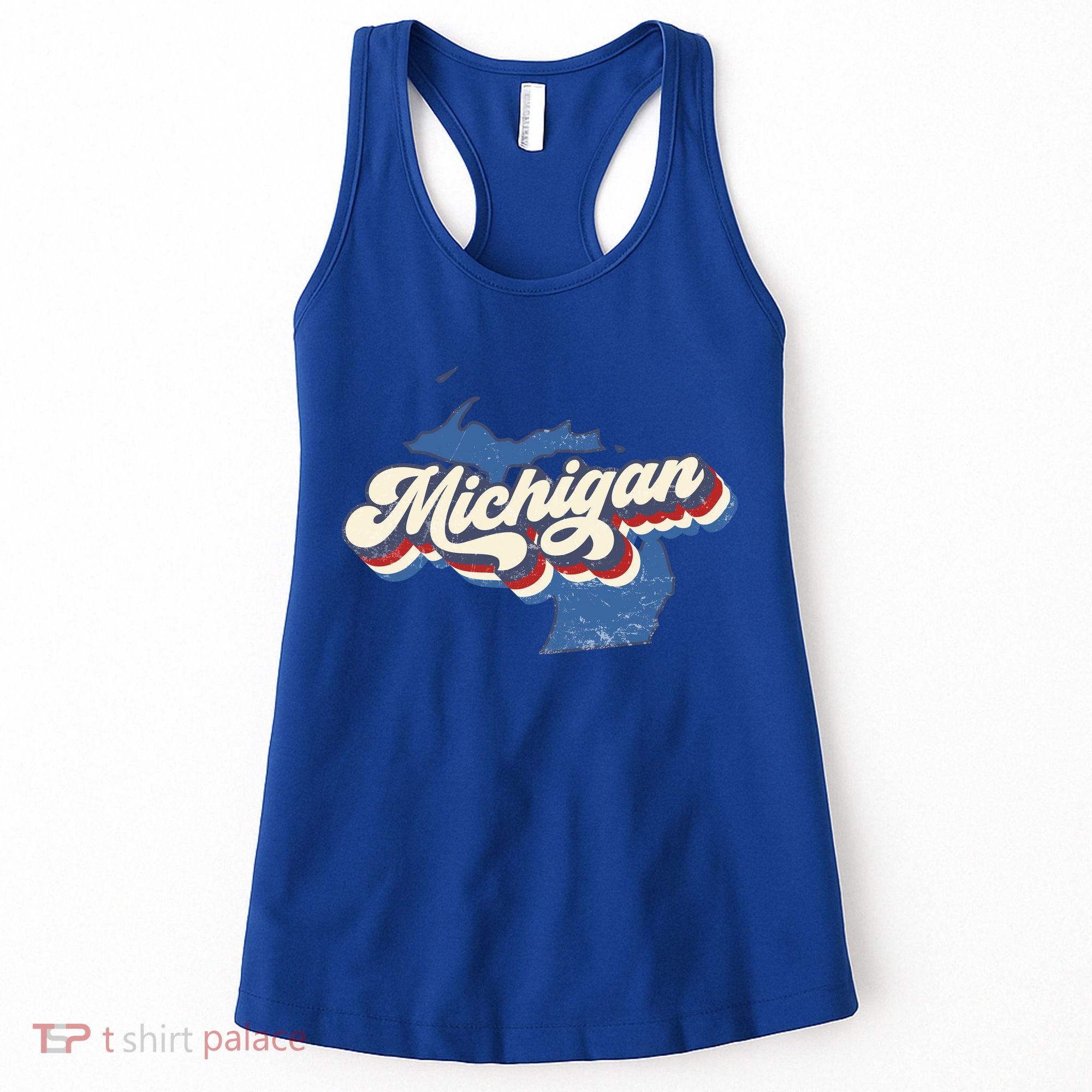 Retro Groovy Michigan Women's Tank Top