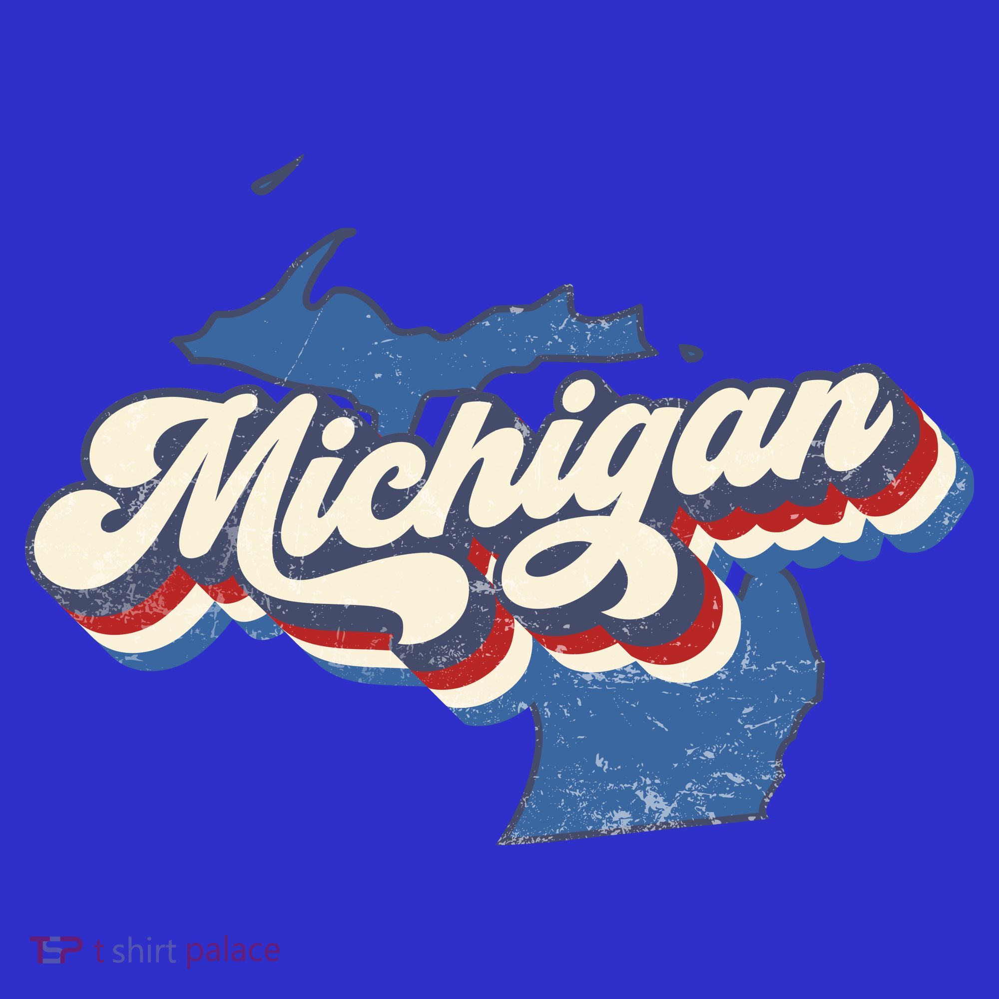 Retro Groovy Michigan Baby Bodysuit