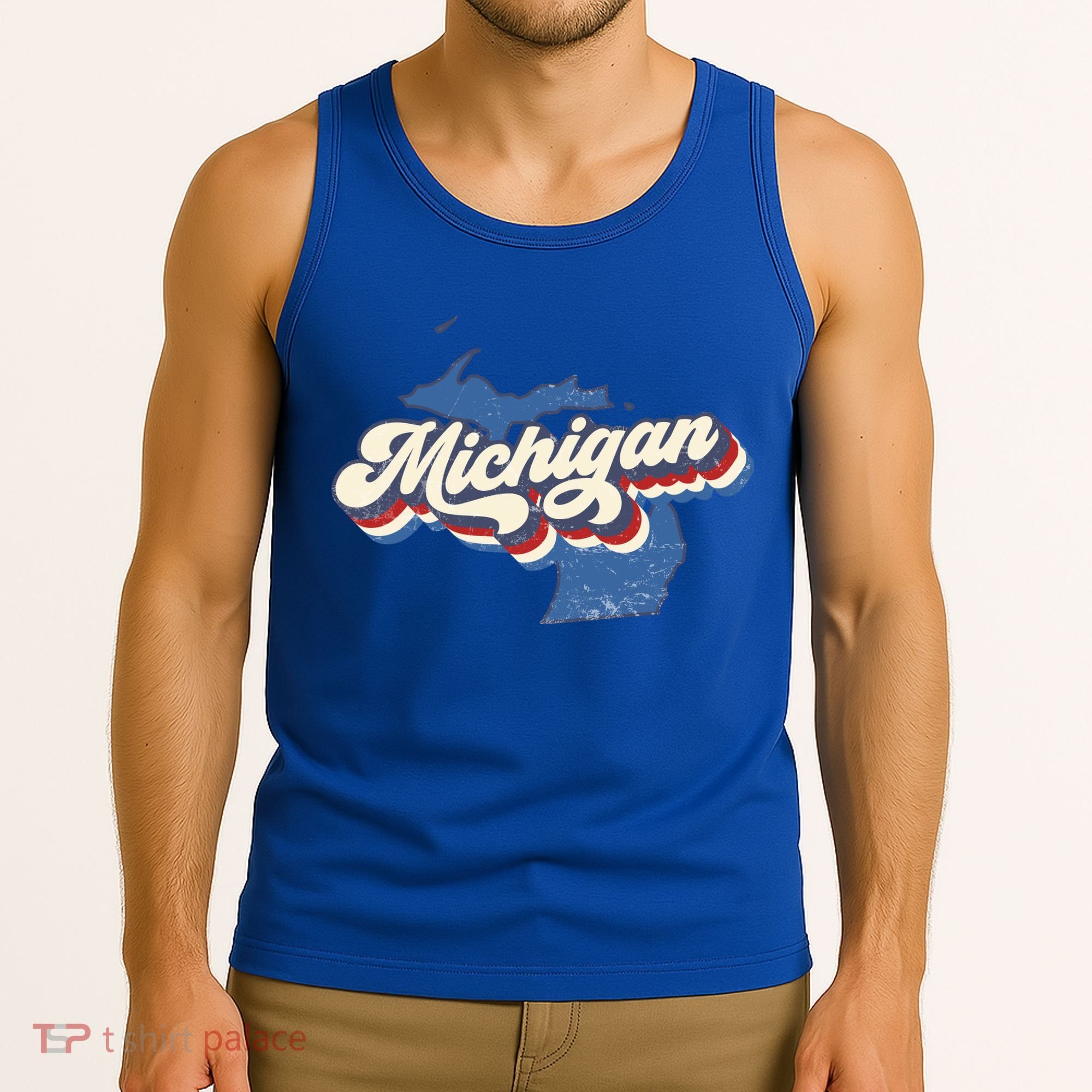 Retro Groovy Michigan Tank Top