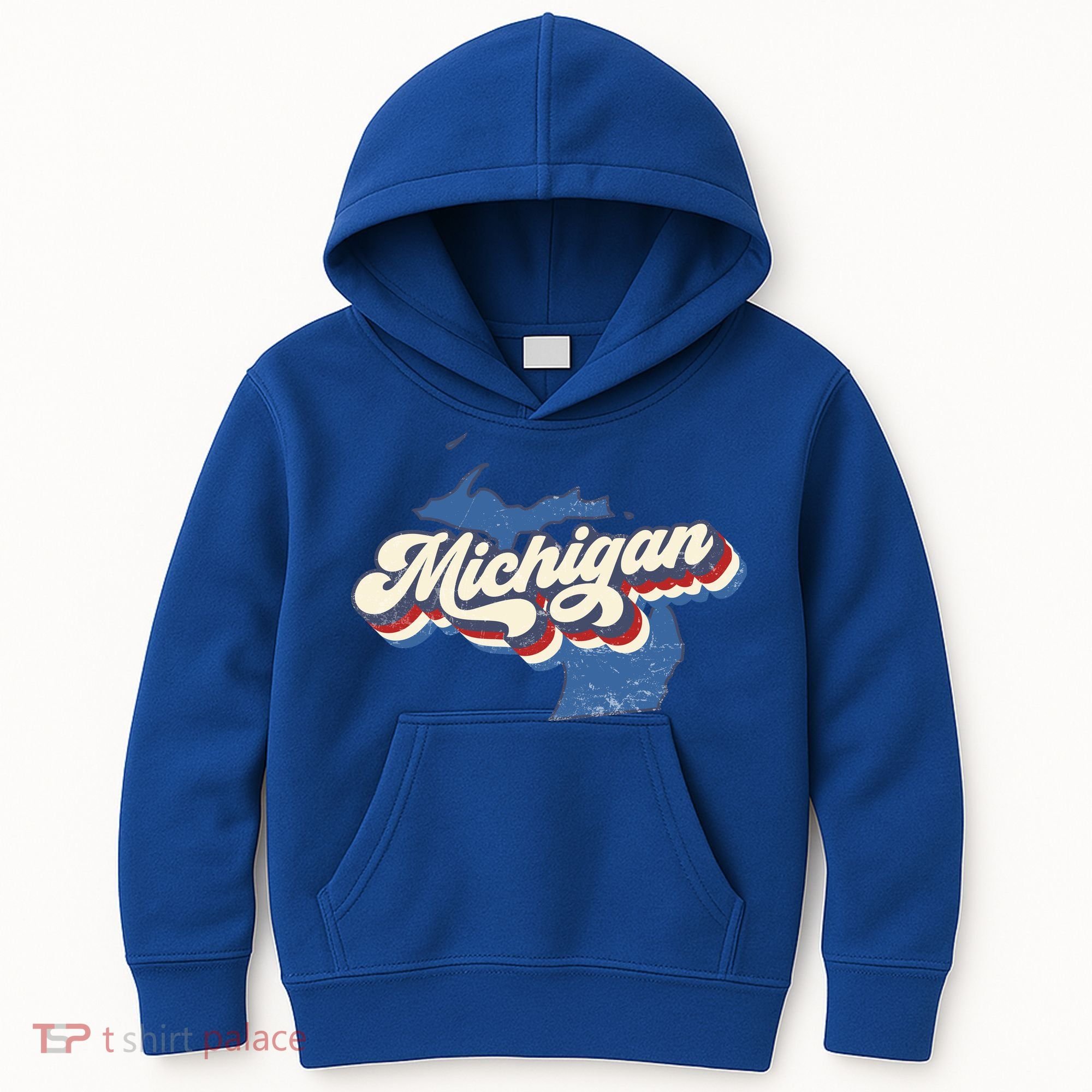 Retro Groovy Michigan Kids Hoodie