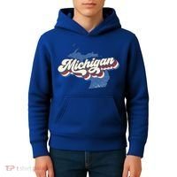 Retro Groovy Michigan Kids Hoodie thumb 4