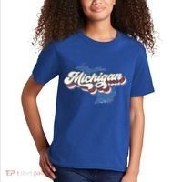 Retro Groovy Michigan Kids T-Shirt thumb 2