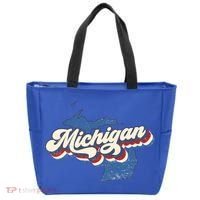 Retro Groovy Michigan Tote Bag thumb 0
