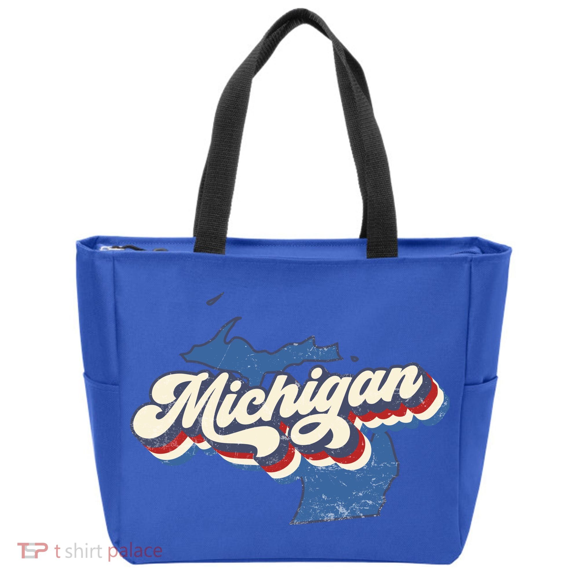 Retro Groovy Michigan Tote Bag