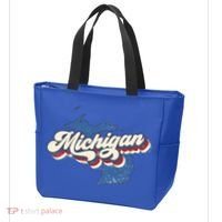 Retro Groovy Michigan Tote Bag thumb 3