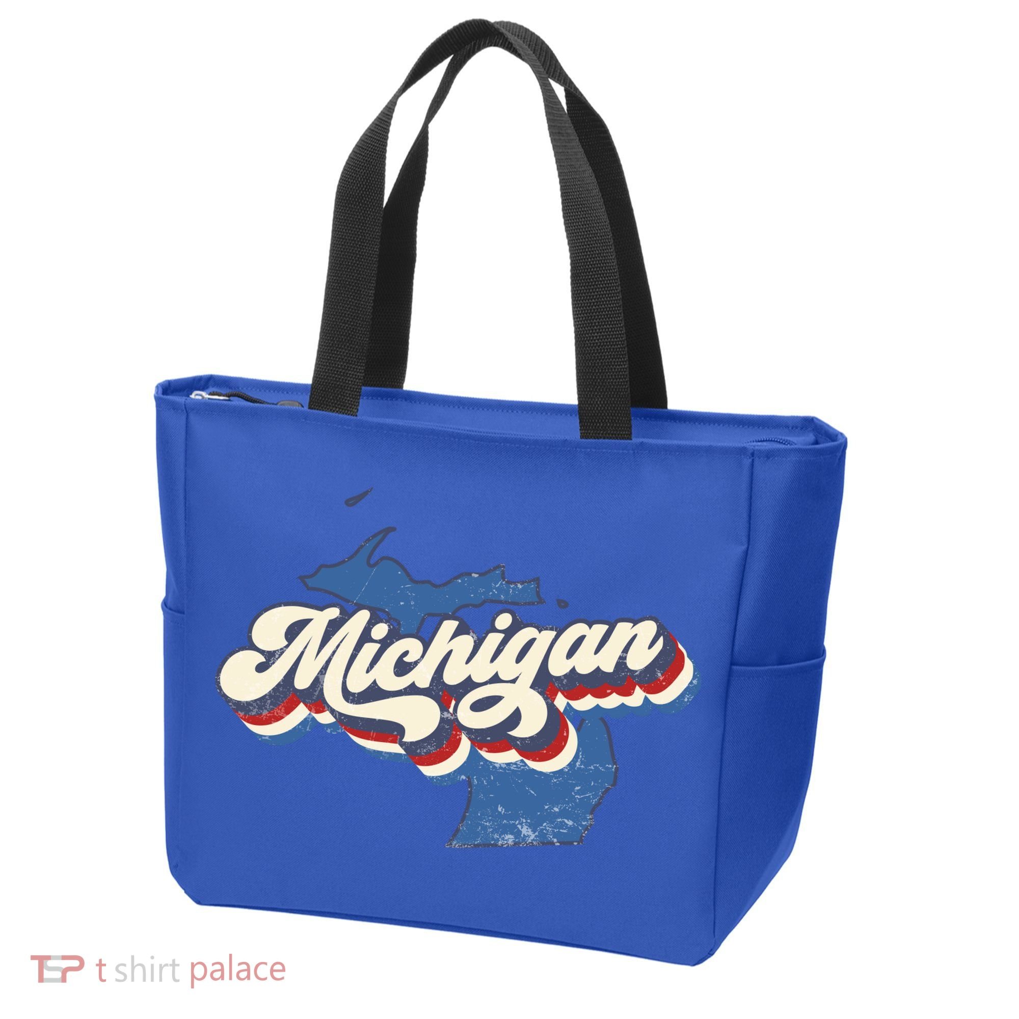 Retro Groovy Michigan Tote Bag