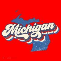 Retro Groovy Michigan Santa Hat thumb 1