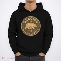 Retro Glacier National Park Montana Hiking Hoodie thumb 0