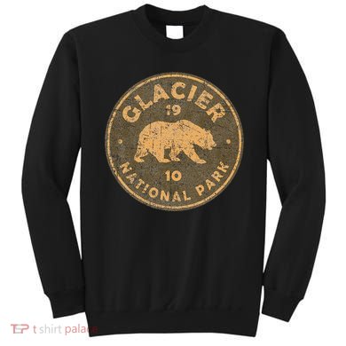 Retro Glacier National Park Montana Hiking Sweatshirt