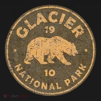 Retro Glacier National Park Montana Hiking Coaster thumb 2