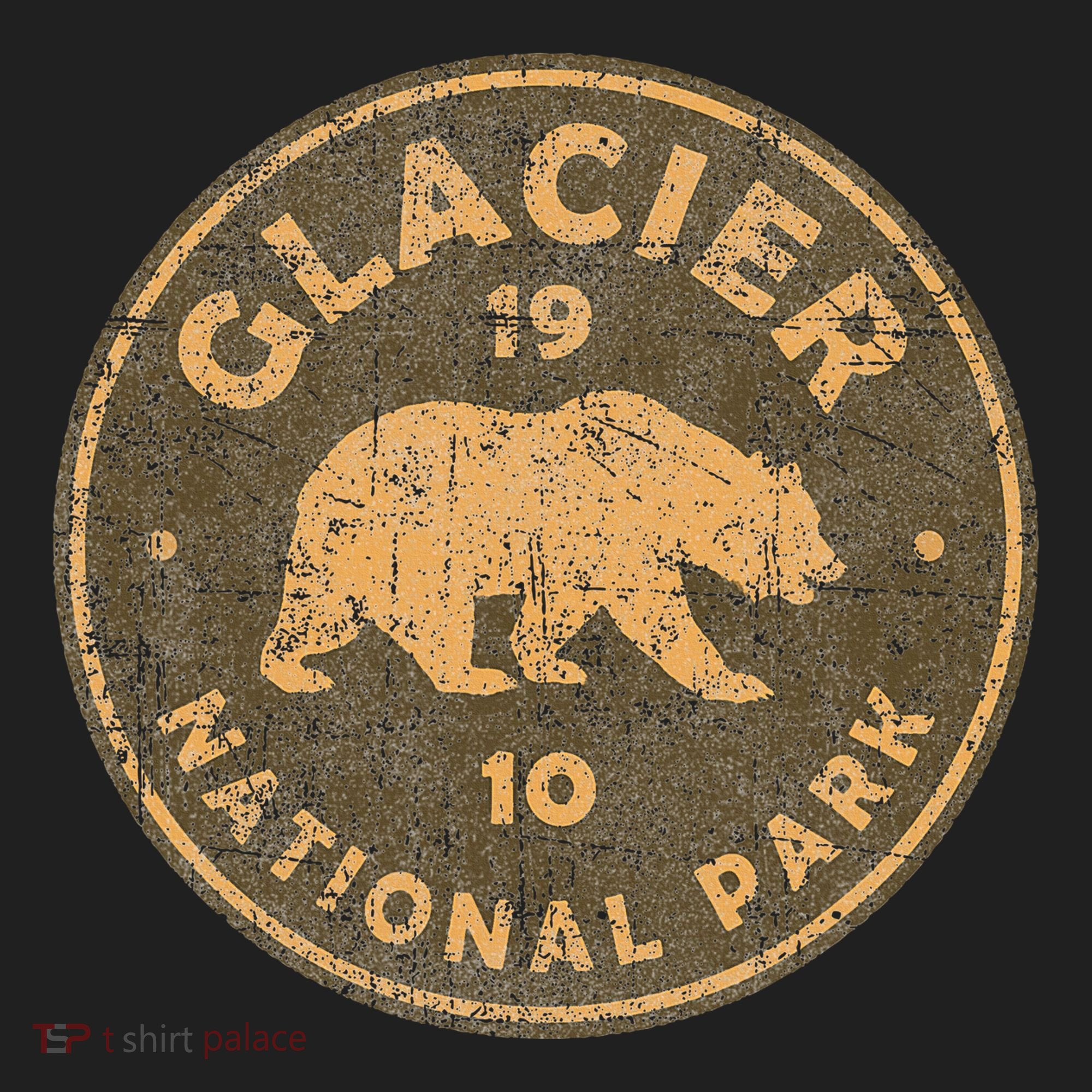 Retro Glacier National Park Montana Hiking Tumbler