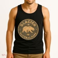 Retro Glacier National Park Montana Hiking Tank Top thumb 3