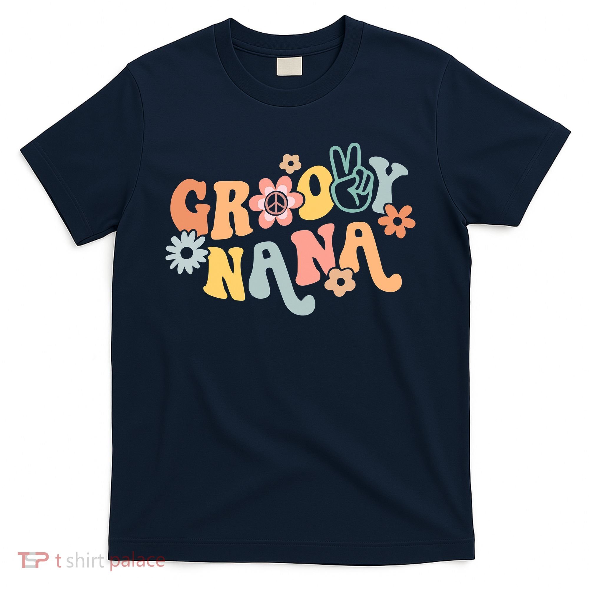 Retro Groovy Nana Matching Family 1st Birthday Party T-Shirt