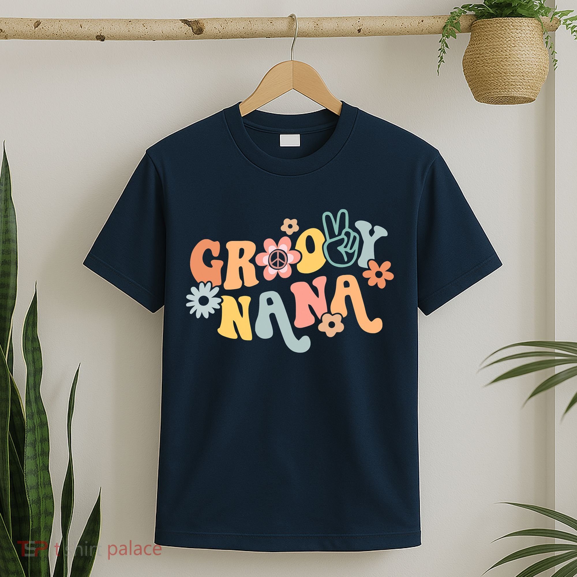 Retro Groovy Nana Matching Family 1st Birthday Party T-Shirt
