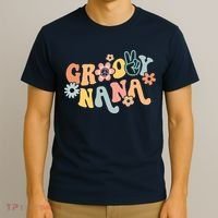 Retro Groovy Nana Matching Family 1st Birthday Party T-Shirt thumb 3