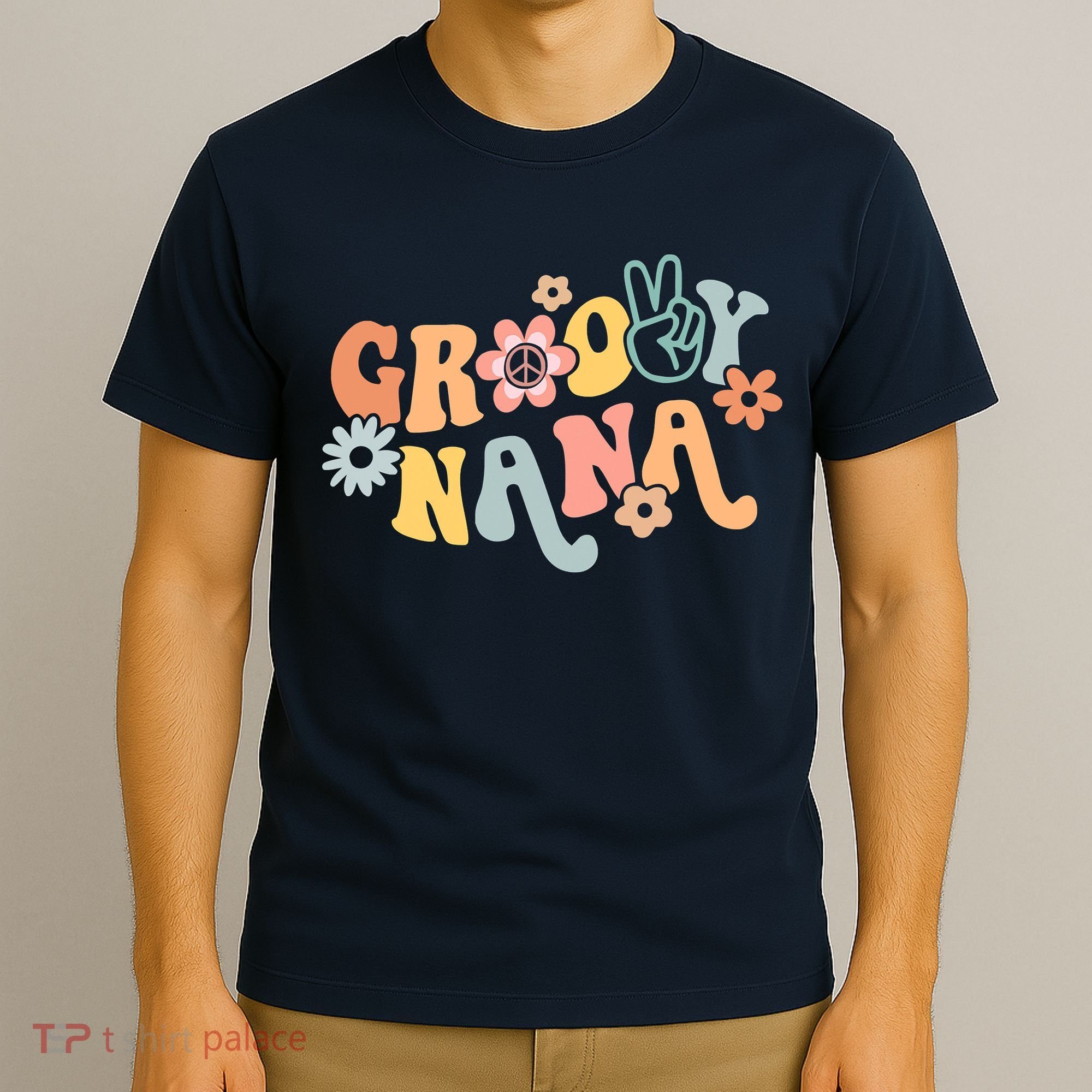 Retro Groovy Nana Matching Family 1st Birthday Party T-Shirt