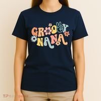 Retro Groovy Nana Matching Family 1st Birthday Party T-Shirt thumb 4